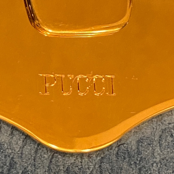 Stunning Large Emilio Pucci Turquoise Blue Suede Fringe Handbag - Picture 4 of 16